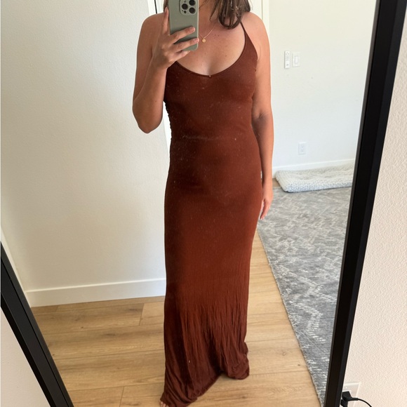 Enza Costa Dresses & Skirts - Enza Costa Maxi Rib Tank Dress in Burnt Orange